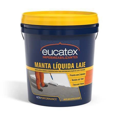 MANTA LÍQUIDA LAJE BRANCO ALTA PERFORMANCE - 4KG - EUCATEX