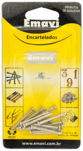 ENCARTELADO PREGO DE AÇO 10X10 - 20 UNIDADES - EMAVI