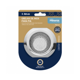 GRELHA DE AÇO INOX PARA PIA 9 CM 3 1/2" PR7324 - PRIMAFER - ATLAS