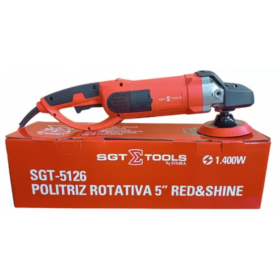 POLITRIZ ROTATIVA 220V 5" RED & SHINE 1400W CABO 180º - SGT-5126 - SIGMA TOOLS