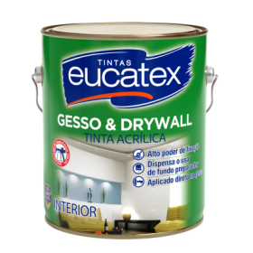TINTA ACRÍLICA BRANCO FOSCO GESSO & DRYWALL - 3.6L - EUCATEX