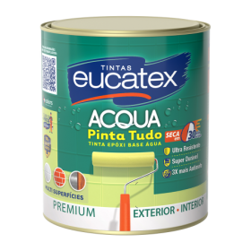 TINTA EPÓXI BRANCO PINTA TUDO SEMIBRILHO BASE DE ÁGUA PREMIUM - 3.6L - EUCATEX