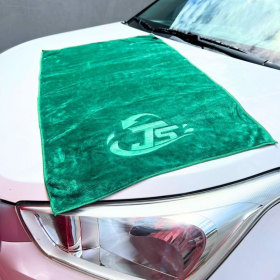 TOALHA DE SECAGEM COM LOGO ALTA ABSORÇÃO VERDE 50CM X 90CM - 400GSM - JS