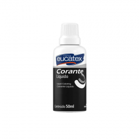CORANTE (BISNAGA) PRETO PARA TINTA BASE DE ÁGUA - 50ML - EUCATEX