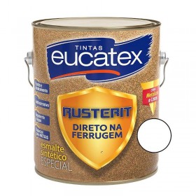 ESMALTE SINTÉTICO BRANCO BRILHANTE DIRETO NO FERUGEM RUSTERIT - 900ML - EUCATEX