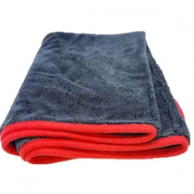 TOALHA DE SECAGEM CINZA COM BORDA VERMELHA 60X90 600GSM - UNIDADE