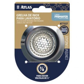 GRELHA DE AÇO INOX PARA LAVATÓRIO 5,5 CM 7/8" AT7327 - PRIMAFER - ATLAS