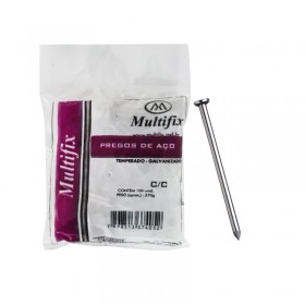 PREGO DE AÇO 10X10 COM CABEÇA - 100 UNIDADES - MULTIFIX