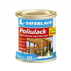 VERNIZ MARÍTIMO TRIPLO FILTRO SOLAR BRILHANTE POLIULACK - 225ML - SAYERLACK