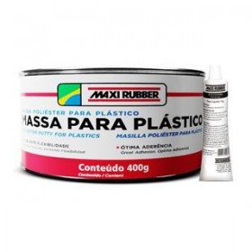 MASSA POLIÉSTER PARA PLÁSTICO - 400G - MAXI RUBBER