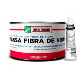 MASSA POLIÉSTER COM FIBRA DE VIDRO - 750G - MAXI RUBBER
