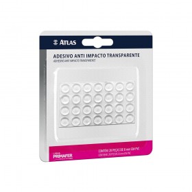 ADESIVO ANTI IMPACTO TRANSPARENTE 28 PEÇAS - PR2141 PRIMAFER - ATLAS