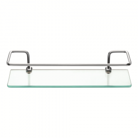 PRATELEIRA DE VIDRO 30 CM X 10 CM CROMADO - PR3032-1 PRIMAFER - ATLAS