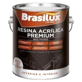 RESINA ACRÍLICA CERÂMICA TELHA BASE ÁGUA PREMIUM MULTIUSO PARA TELHAS, PEDRAS POROSAS E CIMENTADOS - 3.6L - BRASILUX