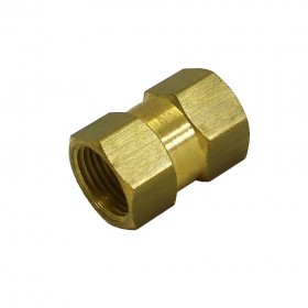 LUVA DE LATÃO (EMENDA) FÊMEA 1/4  X 1/4 - ARCOM