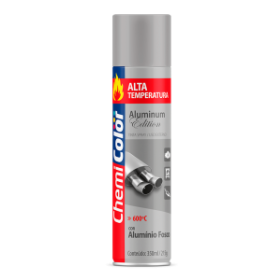 SPRAY ALUMINIO ALTA TEMPERATURA 600 ºC CHEMICOLOR - 350ML - BASTON