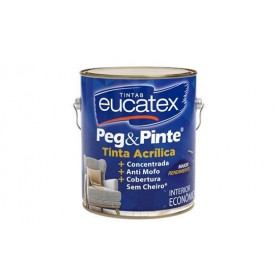 TINTA ACRÍLICA BRANCO FOSCO PEG & PINTE ECONOMICA - 3.6L - EUCATEX