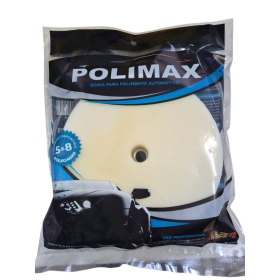 BOINA DUPLA FACE ESPUMA BRANCA MÉDIA AGRESSIVIDADE REFINO - 8" - POLIMAX