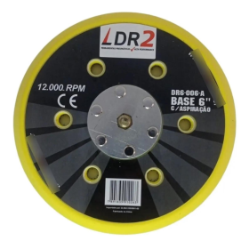 SUPORTE BASE PARA LIXADEIRA COM FURO - 6" - PDR