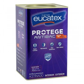 TINTA ACRÍLICA BRANCO ACETINADO ANTIBAC PROTEGE PREMIUM - 18L - EUCATEX