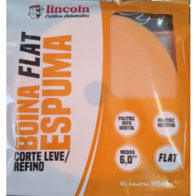 BOINA DE ESPUMA LARANJA 6" FLAT CORTE/REFINO - LINCOLN