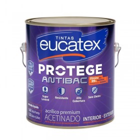 TINTA ACRÍLICA BRANCO ACETINADO ANTIBAC PROTEGE PREMIUM - 3.6L - EUCATEX
