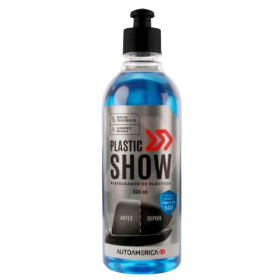 PLASTIC SHOW RESTAURADOR (REVITALIZADOR) DE PLÁSTICOS, VINIL E BORRACHA COM SIO2 - 500ML - AUTOAMERICA