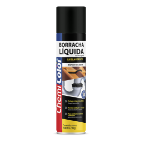 SPRAY BORRACHA LÍQUIDA PRETA CHEMICOLOR - 400ML - BASTON