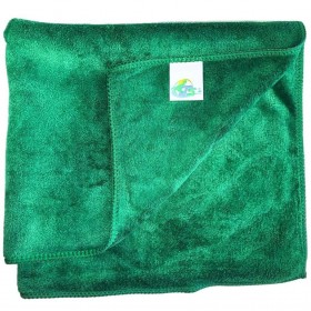 TOALHA DE SECAGEM COM LOGO ALTA ABSORÇÃO VERDE 50CM X 90CM - 400GSM - JS
