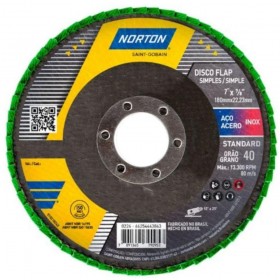 DISCO FLAP 4.1/2" 115MM GRÃO 40 - STANDARD - NORTON