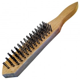 ESCOVA DE AÇO COM CABO 3 FILEIRAS - DISFLEX